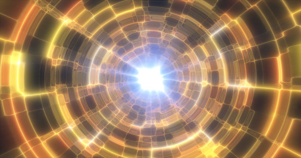 矢量彩色立体分形图案