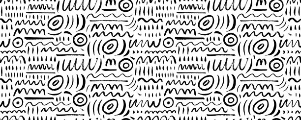 黑白水墨线条抽象纹理图