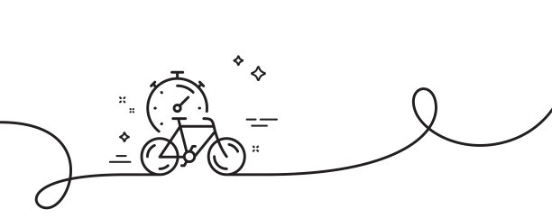 户外骑单车插画图案