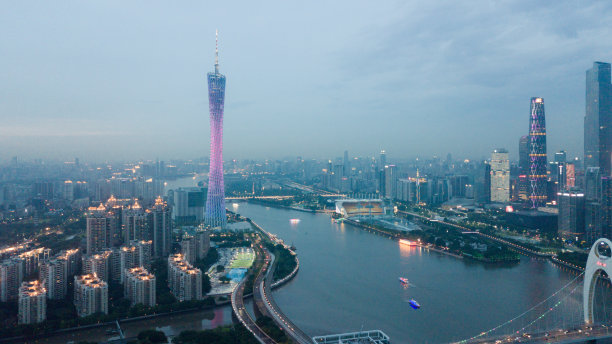 珠江新城夜景俯拍