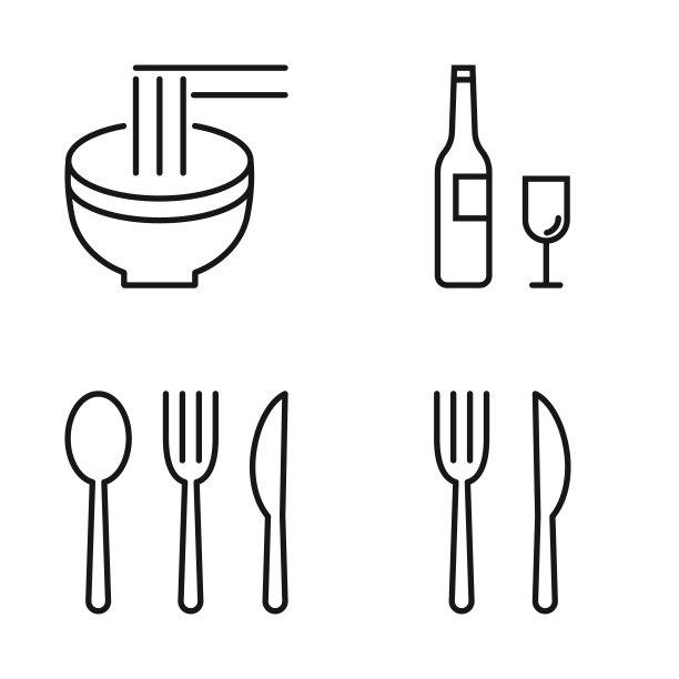 计算机图标,餐具,符号