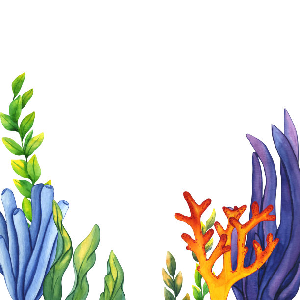 海底世界植物珊瑚海草