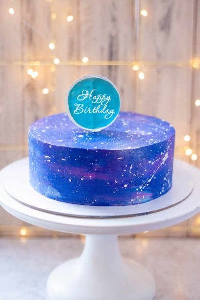 蛋糕蓝色星空