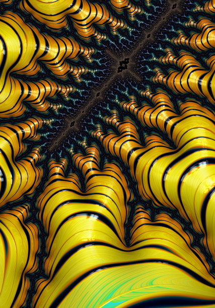 矢量彩色立体分形图案