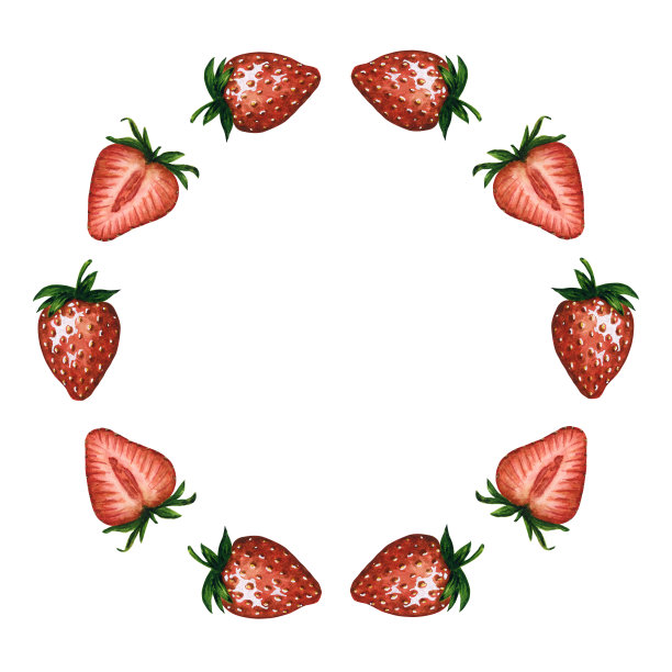 草莓无框画