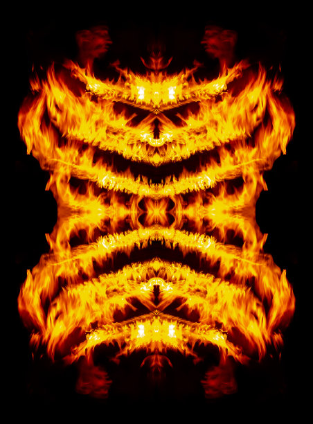 炫彩流动的火焰抽象图案