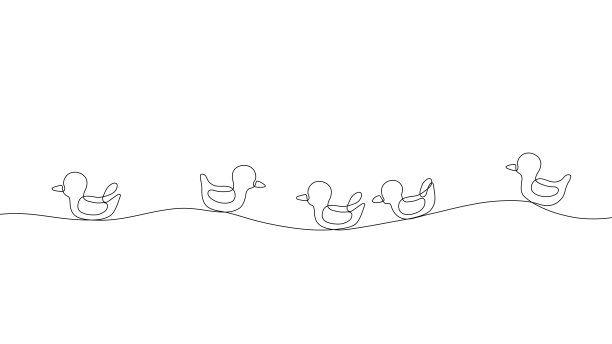 鸭子卡通简笔画