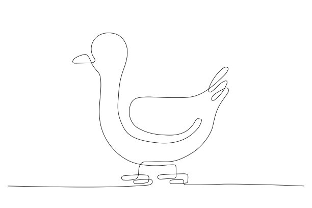 鸭子卡通简笔画