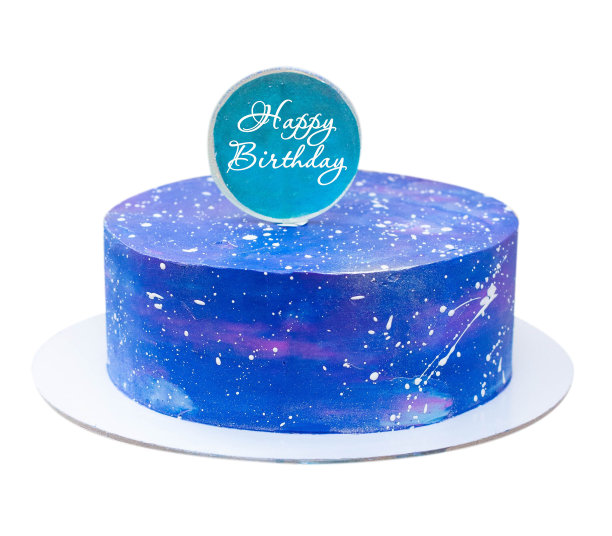 蛋糕蓝色星空