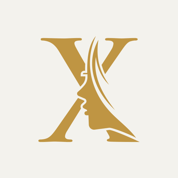 x字母花朵logo