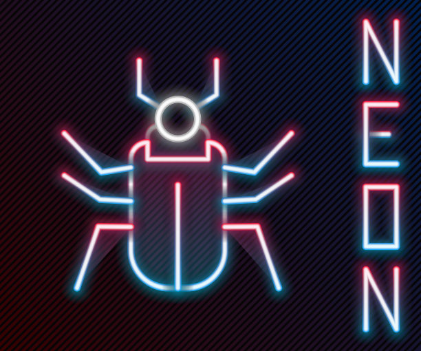 发光眼睛生物特写