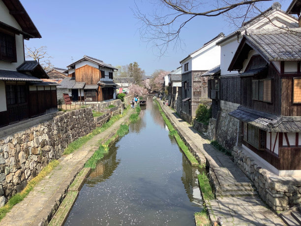 水上粉色房屋