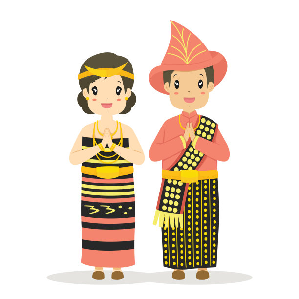 民族女孩插画