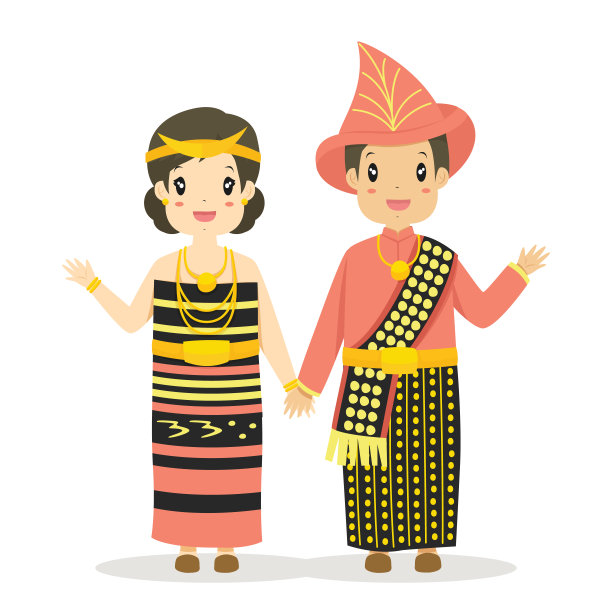 民族女孩插画