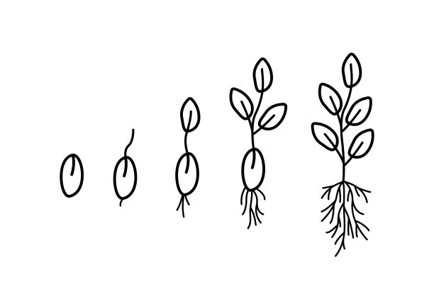 卡通小树花型设计