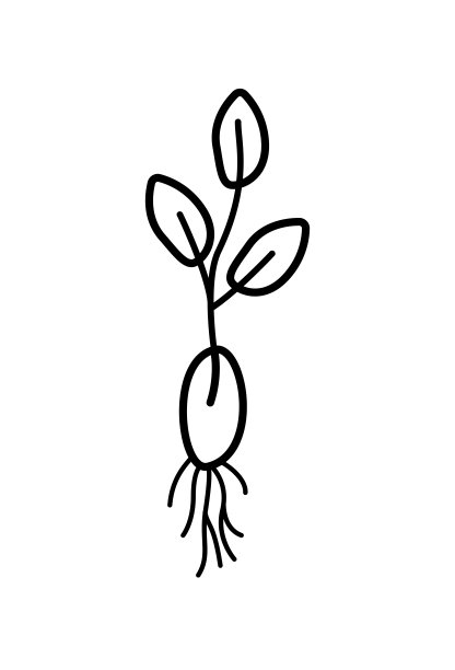 卡通小树花型设计
