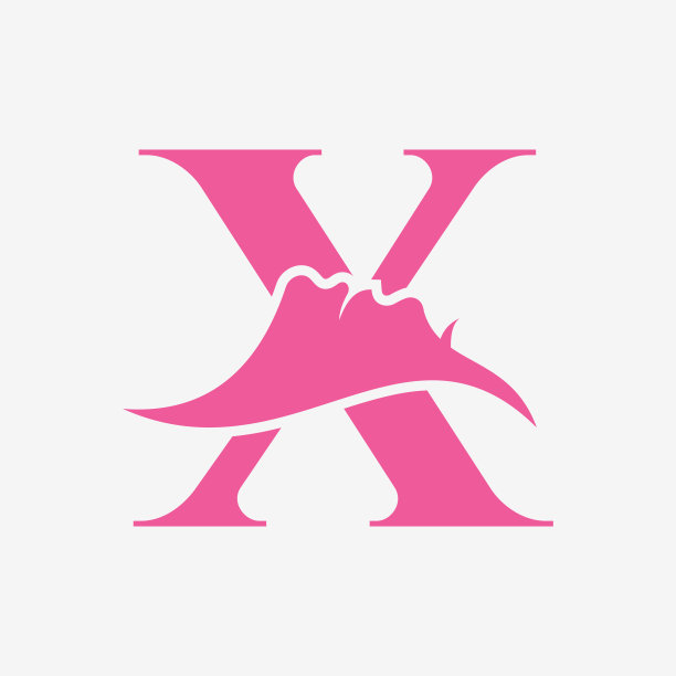 x字母花朵logo