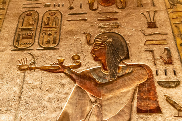 古埃及文物法老木乃伊棺材