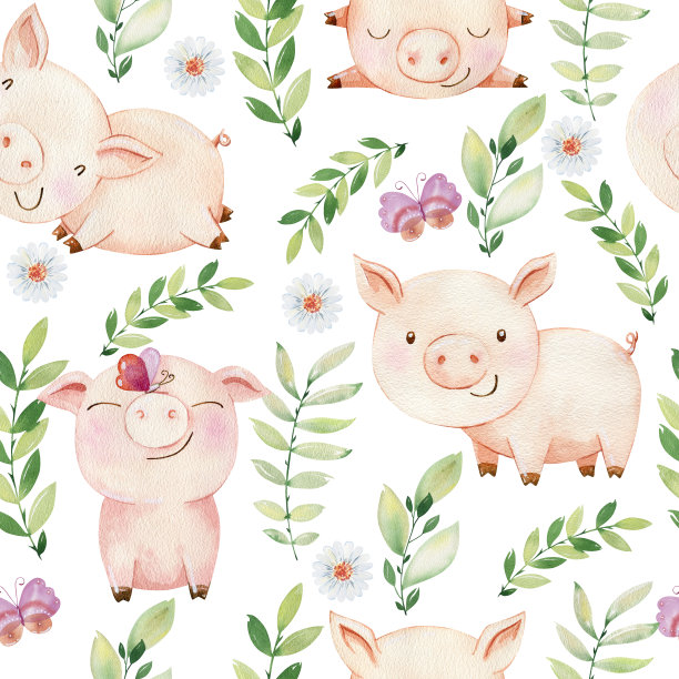 猪猪印花