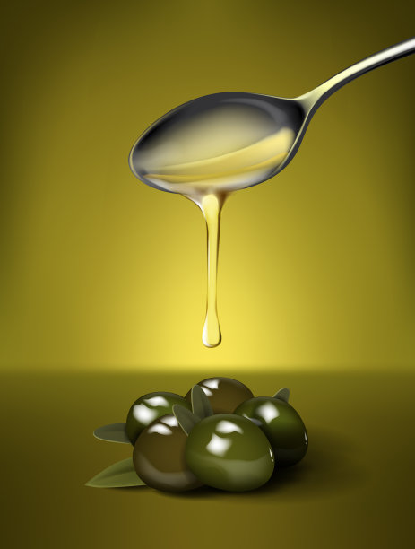 橄榄油矢量广告模板