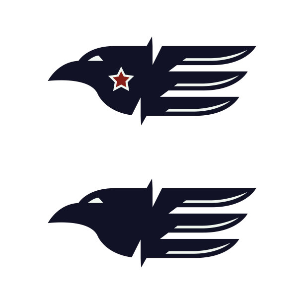 e字母logo翅膀