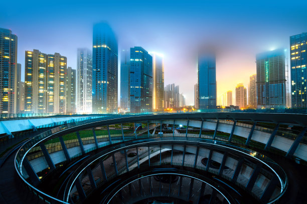 长沙城市地标航拍全景