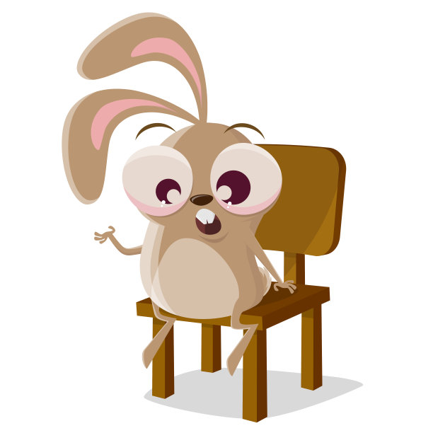 椅子上的兔子