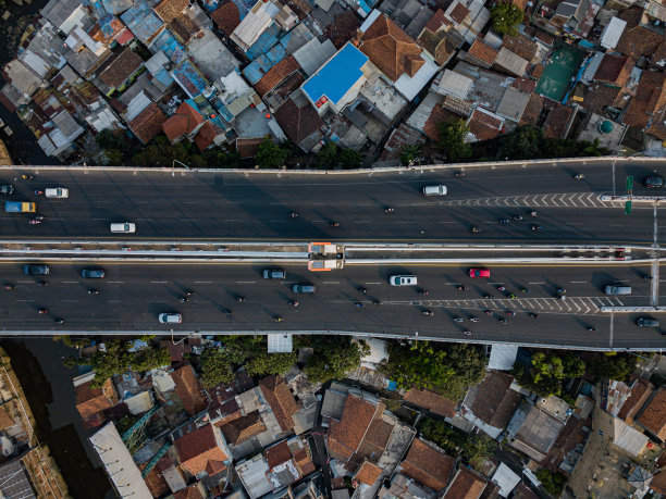 壮观的跨海大桥航拍