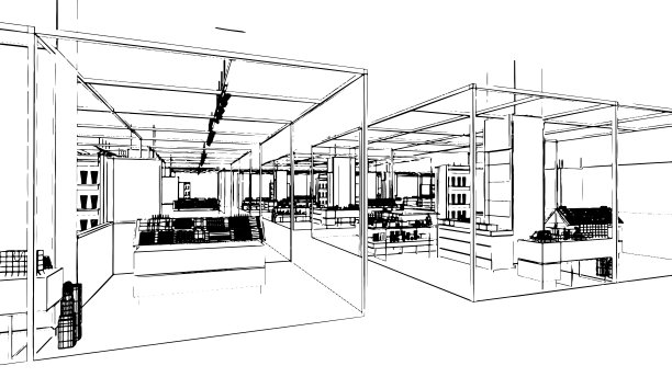 3d商场休息区展示设计模型