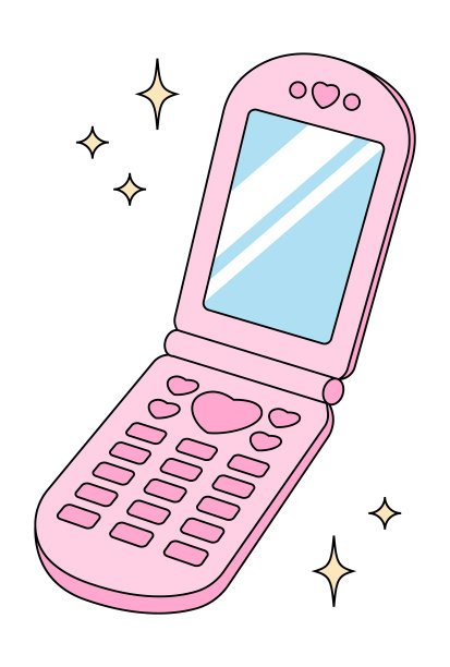 粉色翻盖手机