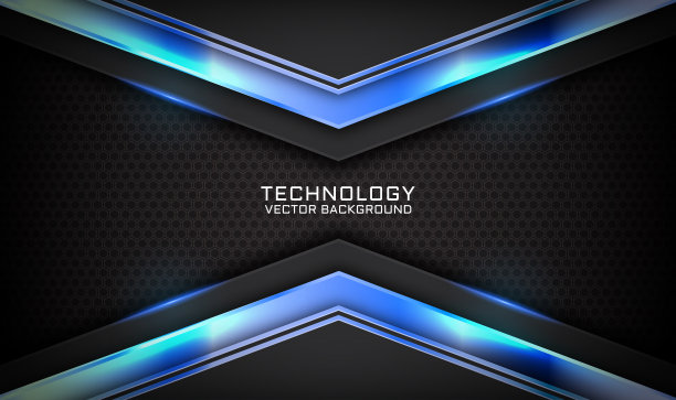 蓝色科技高端画册封面设计模板