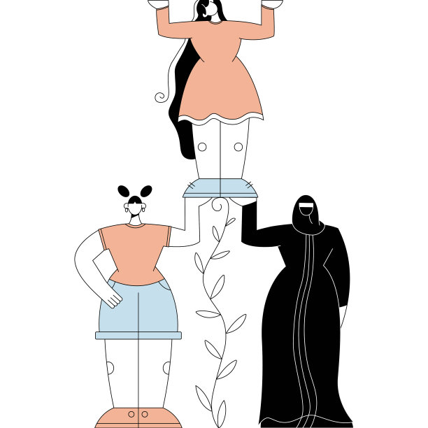 民族女孩插画