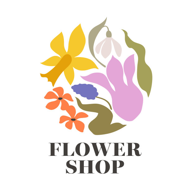 花店logo模板