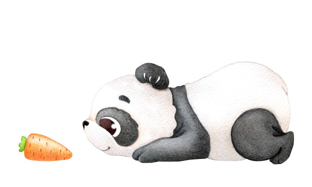 大熊猫插画海报