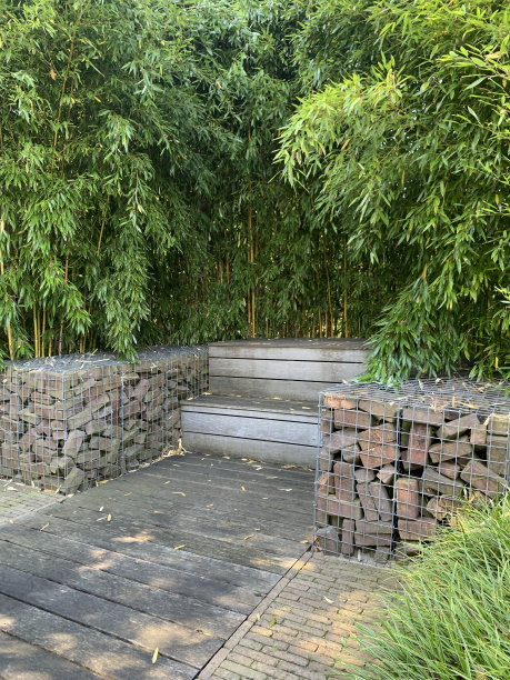 竹子石头景观