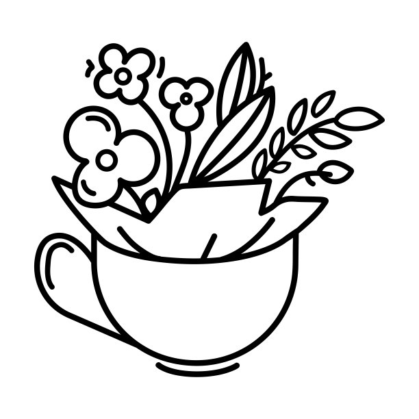 咖啡花店logo