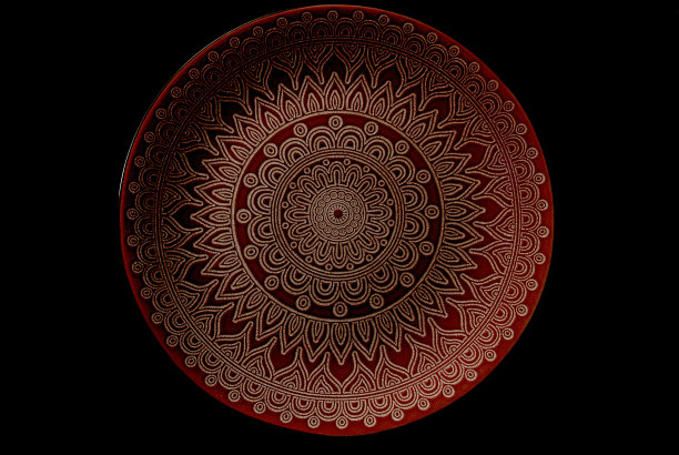 花卉图案精美陶瓷餐盘