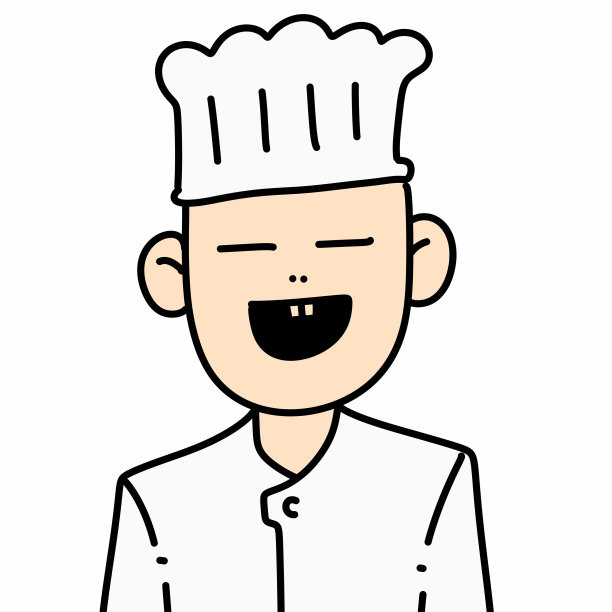 卡通年轻男性厨师