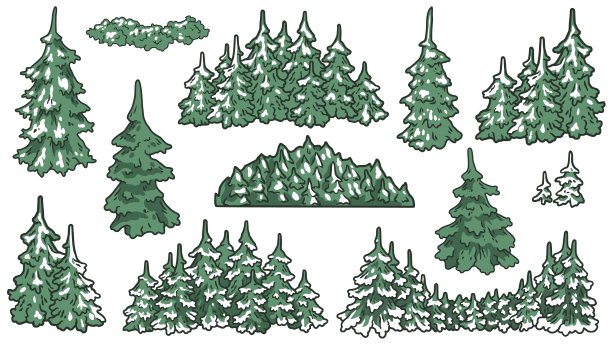 冬日山林插图