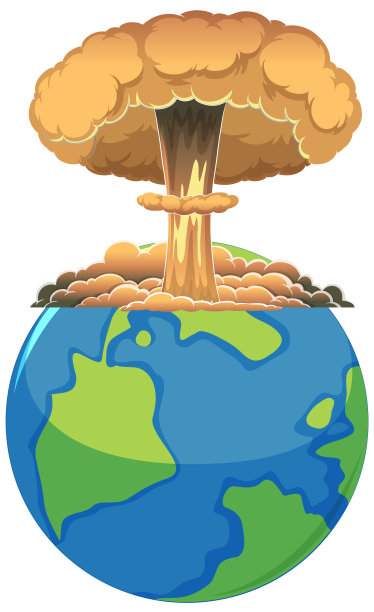 爆炸蘑菇云插画