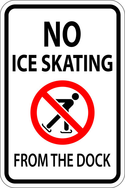 警告标识,冰,滑的
