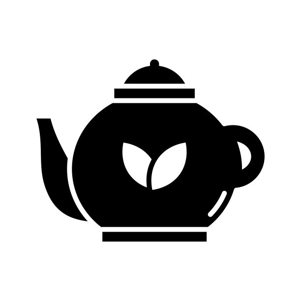 茶壶背景中国风标签