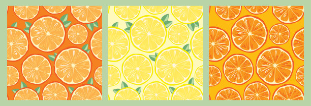 卡通水果柠檬背景图案包装盒设计
