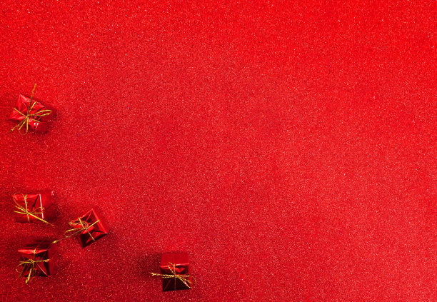 淘宝圣诞节红色海报圣诞背景