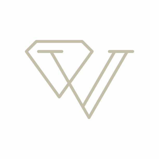 字母v钻石logo