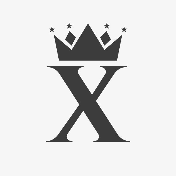 x字母,星星logo设计