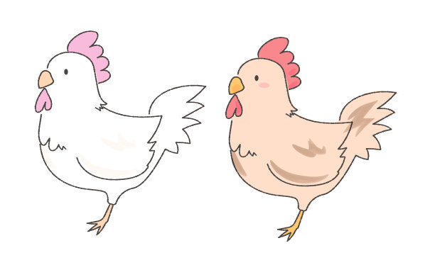 鸡年卡通对鸡