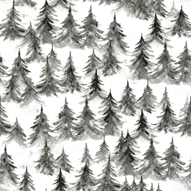 冬日山林插图