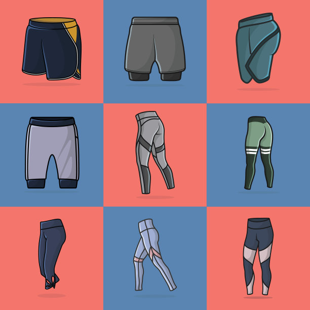 男服,运动,男式平腿泳裤