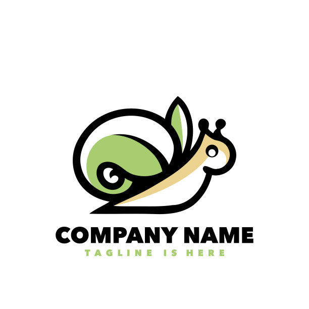 可爱小蜗牛logo